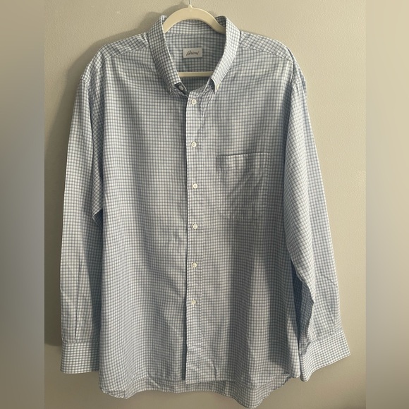 Brioni Button Down Shirt 3XL Blue - Picture 2 of 10